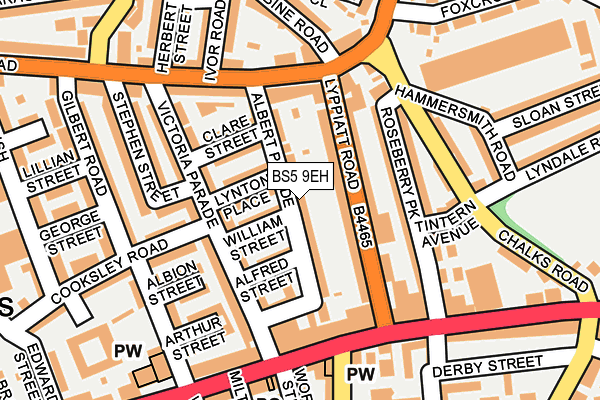 BS5 9EH map - OS OpenMap – Local (Ordnance Survey)