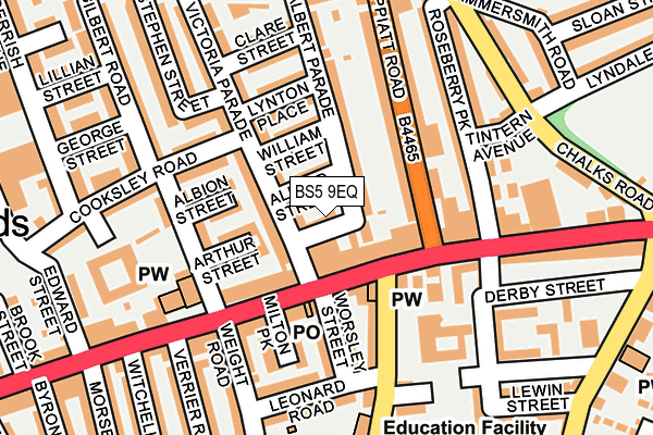 BS5 9EQ map - OS OpenMap – Local (Ordnance Survey)