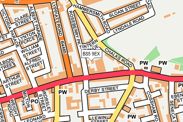 BS5 9EX map - OS OpenMap – Local (Ordnance Survey)