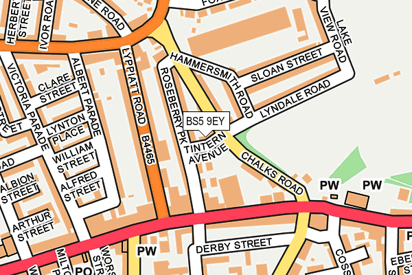 BS5 9EY map - OS OpenMap – Local (Ordnance Survey)