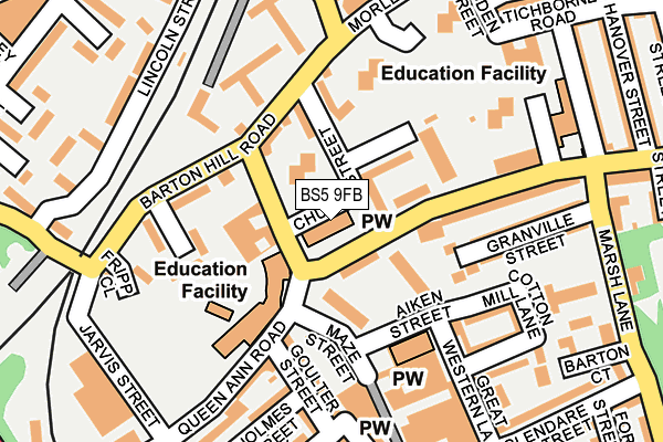 BS5 9FB map - OS OpenMap – Local (Ordnance Survey)