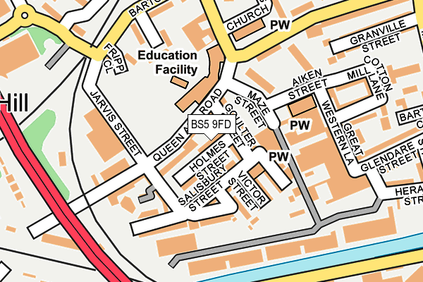 BS5 9FD map - OS OpenMap – Local (Ordnance Survey)