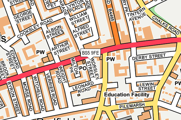 BS5 9FE map - OS OpenMap – Local (Ordnance Survey)