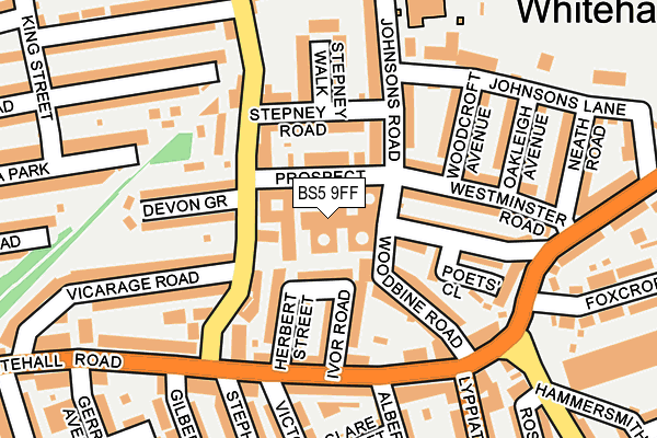 BS5 9FF map - OS OpenMap – Local (Ordnance Survey)