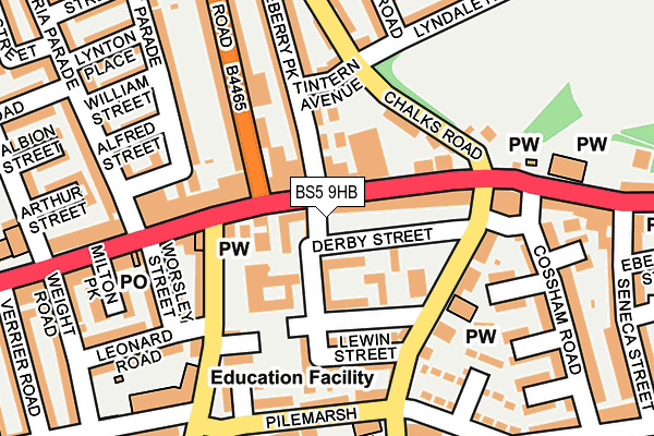 BS5 9HB map - OS OpenMap – Local (Ordnance Survey)