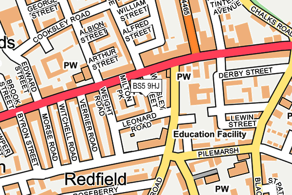 BS5 9HJ map - OS OpenMap – Local (Ordnance Survey)