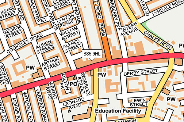 Map of BRISTOL BEST DELIGHT KEBAB LTD at local scale