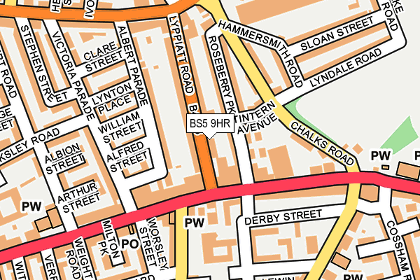 BS5 9HR map - OS OpenMap – Local (Ordnance Survey)