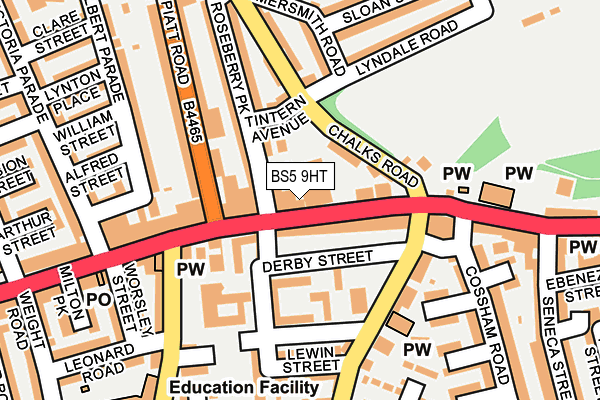 BS5 9HT map - OS OpenMap – Local (Ordnance Survey)