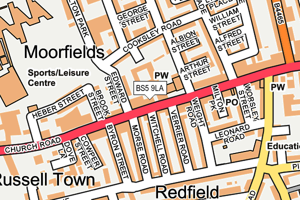 BS5 9LA map - OS OpenMap – Local (Ordnance Survey)