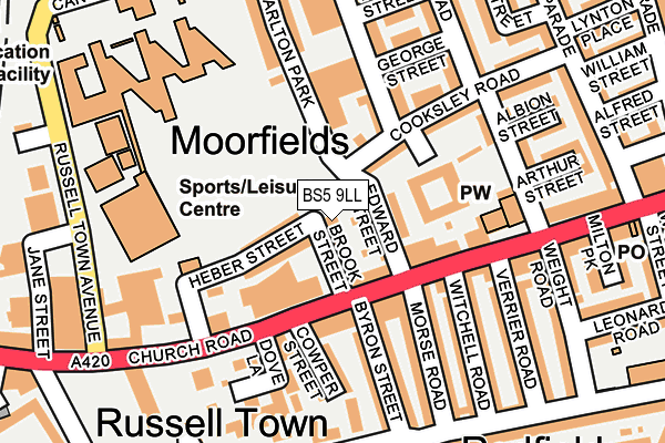 BS5 9LL map - OS OpenMap – Local (Ordnance Survey)