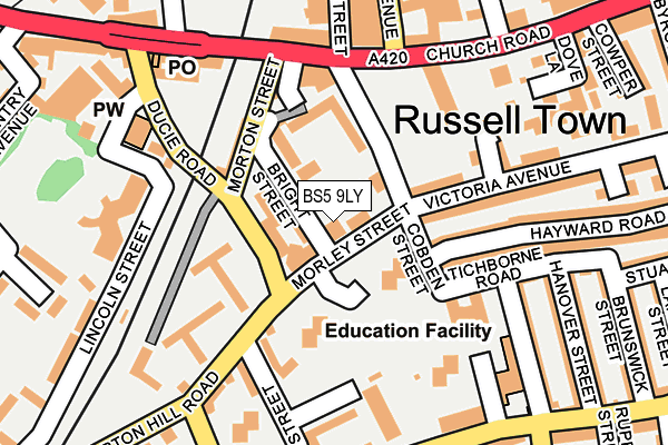 BS5 9LY map - OS OpenMap – Local (Ordnance Survey)