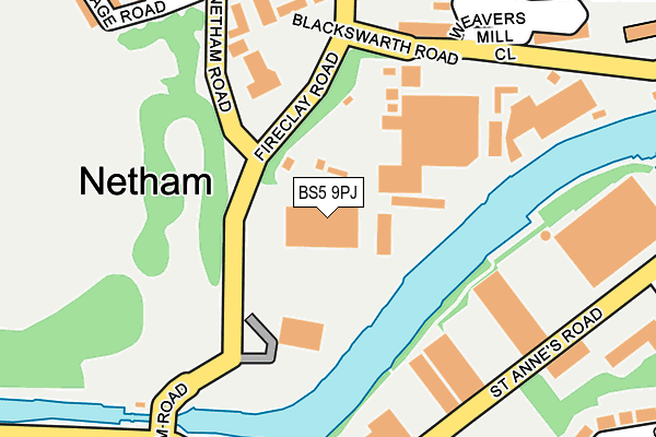 BS5 9PJ map - OS OpenMap – Local (Ordnance Survey)