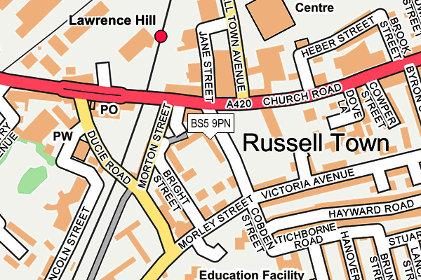 BS5 9PN map - OS OpenMap – Local (Ordnance Survey)