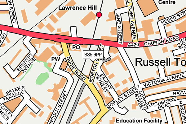 BS5 9PP map - OS OpenMap – Local (Ordnance Survey)