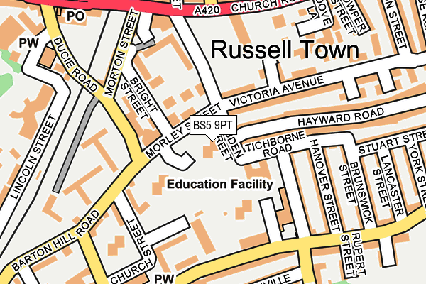 BS5 9PT map - OS OpenMap – Local (Ordnance Survey)