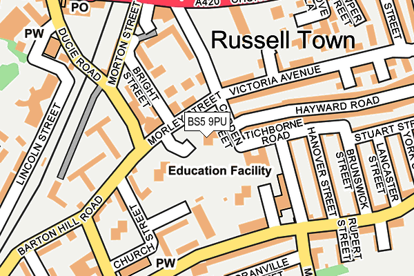 BS5 9PU map - OS OpenMap – Local (Ordnance Survey)