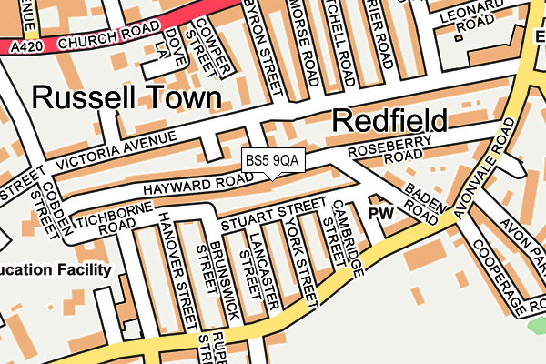 BS5 9QA map - OS OpenMap – Local (Ordnance Survey)