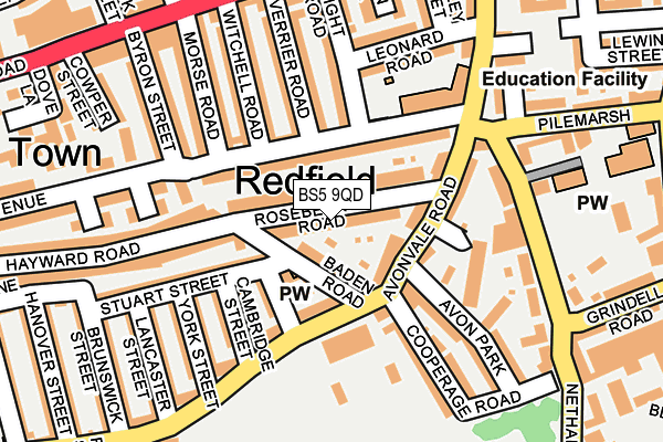 BS5 9QD map - OS OpenMap – Local (Ordnance Survey)