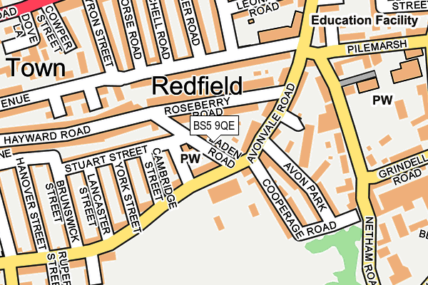 BS5 9QE map - OS OpenMap – Local (Ordnance Survey)