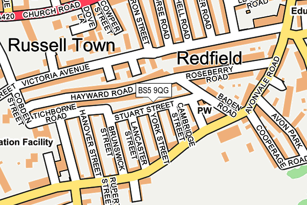 BS5 9QG map - OS OpenMap – Local (Ordnance Survey)