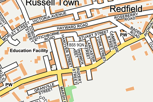 BS5 9QN map - OS OpenMap – Local (Ordnance Survey)