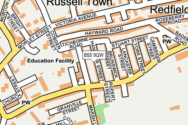 BS5 9QW map - OS OpenMap – Local (Ordnance Survey)