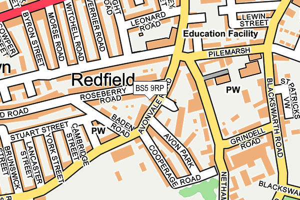 BS5 9RP map - OS OpenMap – Local (Ordnance Survey)