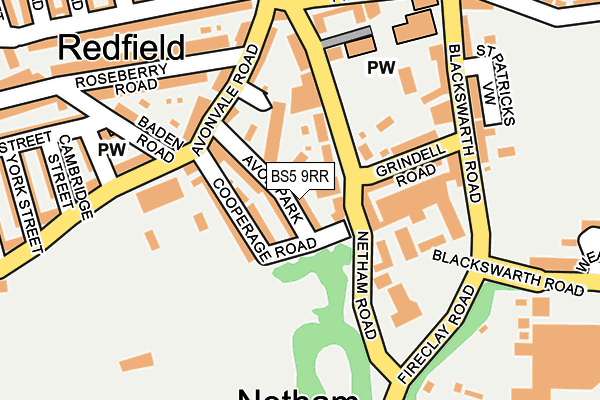 BS5 9RR map - OS OpenMap – Local (Ordnance Survey)