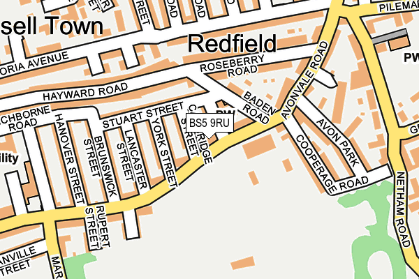 BS5 9RU map - OS OpenMap – Local (Ordnance Survey)