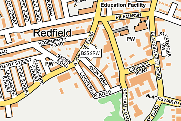 BS5 9RW map - OS OpenMap – Local (Ordnance Survey)