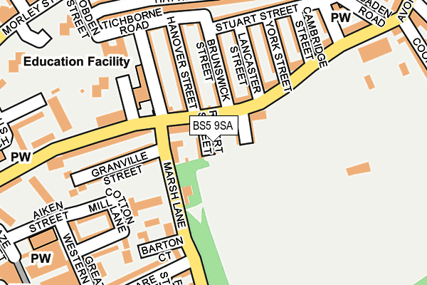 BS5 9SA map - OS OpenMap – Local (Ordnance Survey)