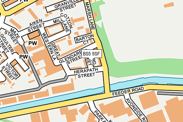 BS5 9SF map - OS OpenMap – Local (Ordnance Survey)