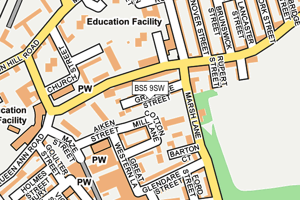 BS5 9SW map - OS OpenMap – Local (Ordnance Survey)