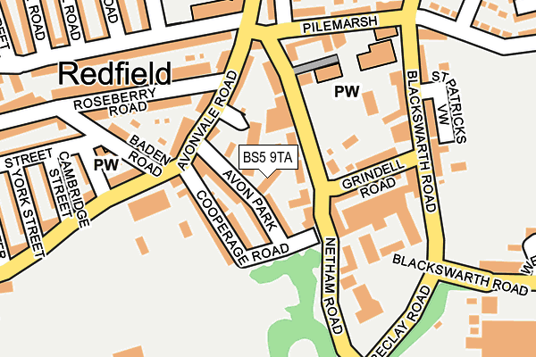 BS5 9TA map - OS OpenMap – Local (Ordnance Survey)