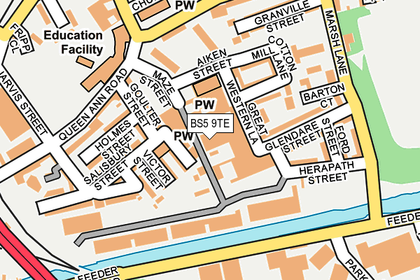 BS5 9TE map - OS OpenMap – Local (Ordnance Survey)