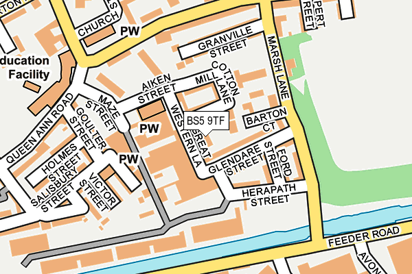 BS5 9TF map - OS OpenMap – Local (Ordnance Survey)