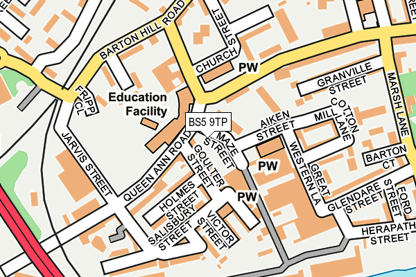 BS5 9TP map - OS OpenMap – Local (Ordnance Survey)