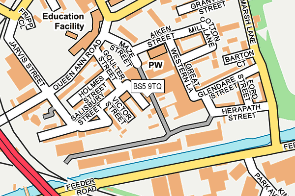 BS5 9TQ map - OS OpenMap – Local (Ordnance Survey)