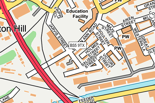 BS5 9TX map - OS OpenMap – Local (Ordnance Survey)