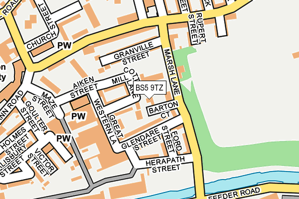 BS5 9TZ map - OS OpenMap – Local (Ordnance Survey)