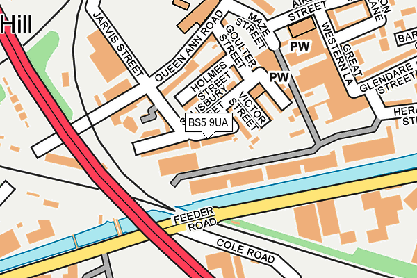 BS5 9UA map - OS OpenMap – Local (Ordnance Survey)