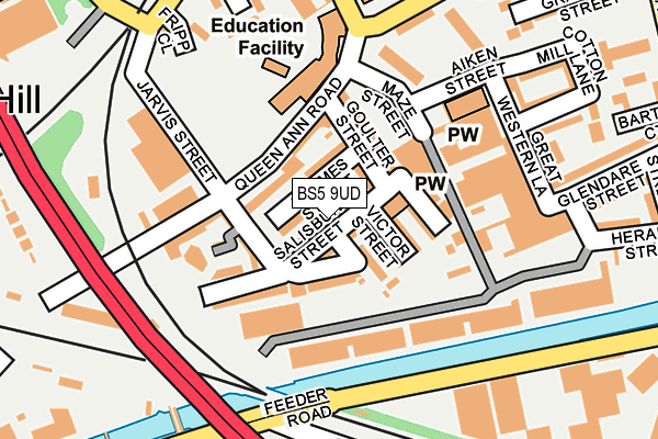 BS5 9UD map - OS OpenMap – Local (Ordnance Survey)