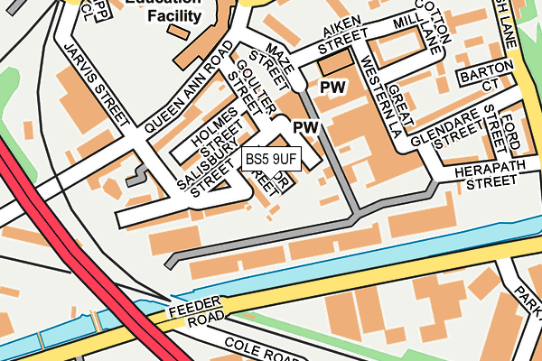 BS5 9UF map - OS OpenMap – Local (Ordnance Survey)