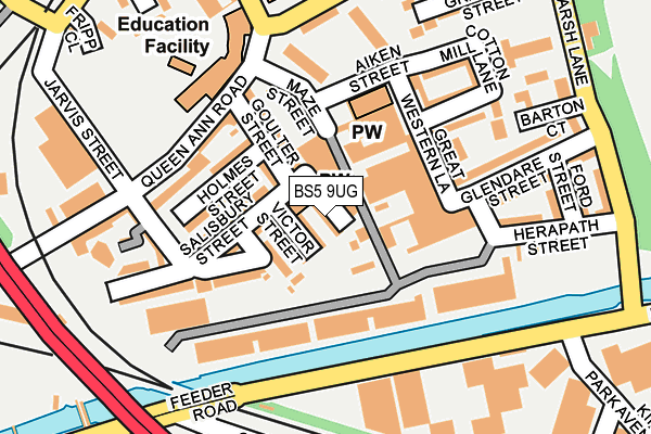 BS5 9UG map - OS OpenMap – Local (Ordnance Survey)