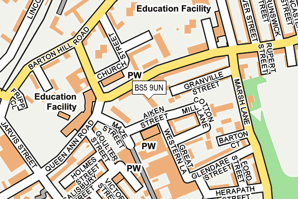 BS5 9UN map - OS OpenMap – Local (Ordnance Survey)