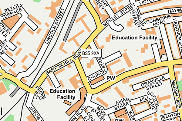 BS5 9XA map - OS OpenMap – Local (Ordnance Survey)