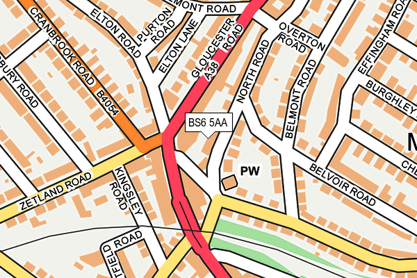 BS6 5AA map - OS OpenMap – Local (Ordnance Survey)