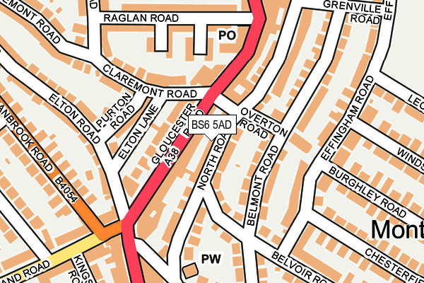 BS6 5AD map - OS OpenMap – Local (Ordnance Survey)