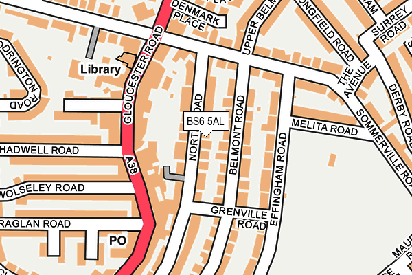 BS6 5AL map - OS OpenMap – Local (Ordnance Survey)